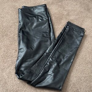 Black Faux Leather Leggings